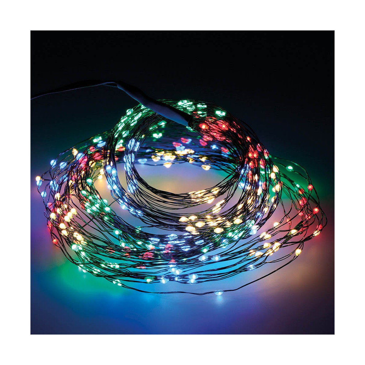 LED-krans Lumineo Multicolour Silvrig - 3