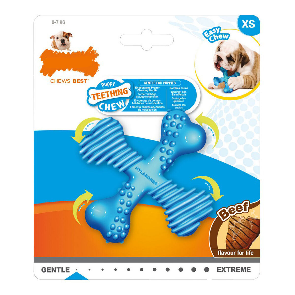 Tuggleksak för hundar Nylabone Kors Kött - 2