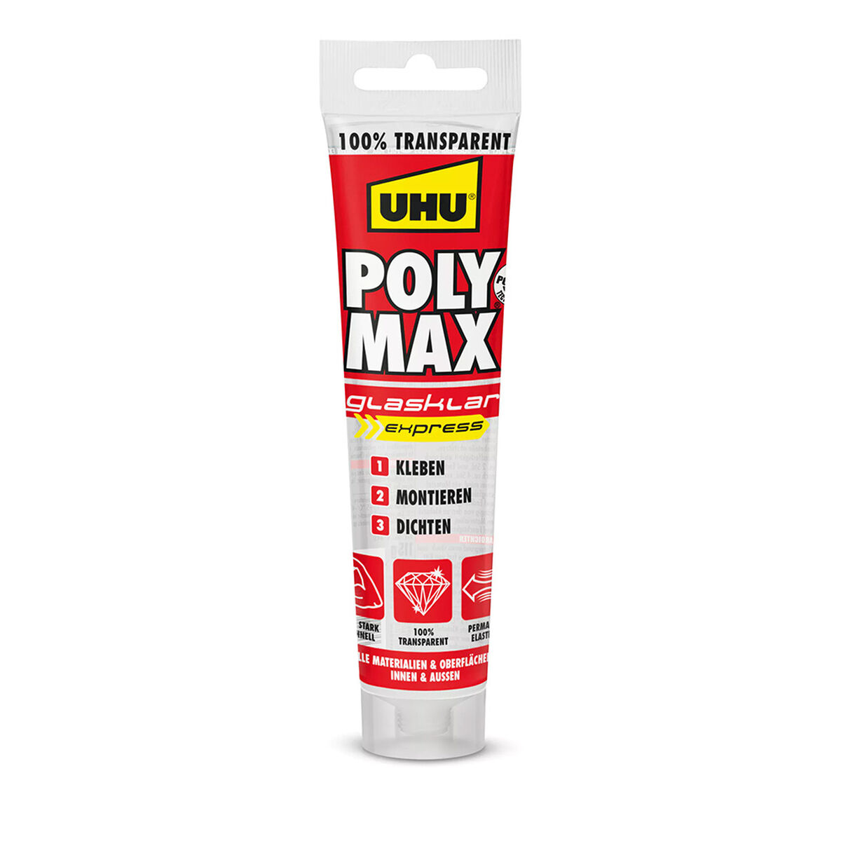 Förseglare/självhäftning UHU 6310615 Poly Max Cristal Express Transparent 115 g - 2