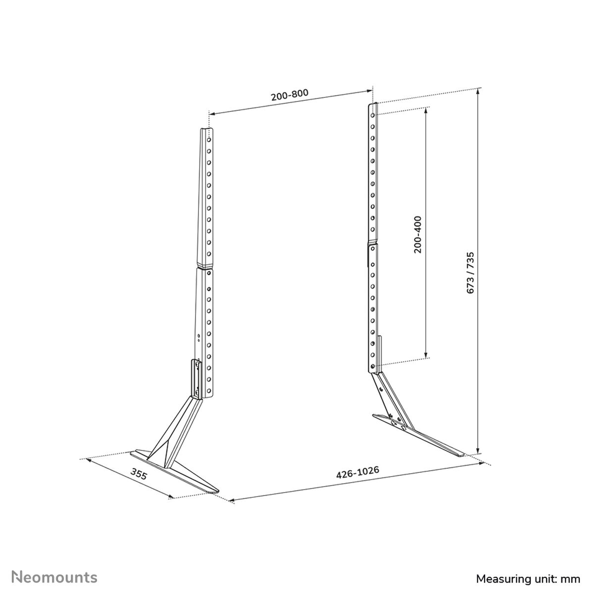 Bordfäste för Skärm Neomounts DS45-430BL19 75" - 8