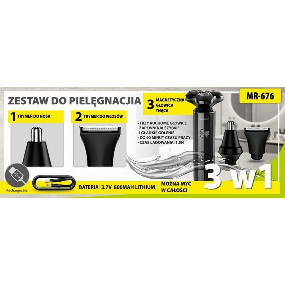 Hårtrimmer Feel Maestro MR-676 1 Delar - 3