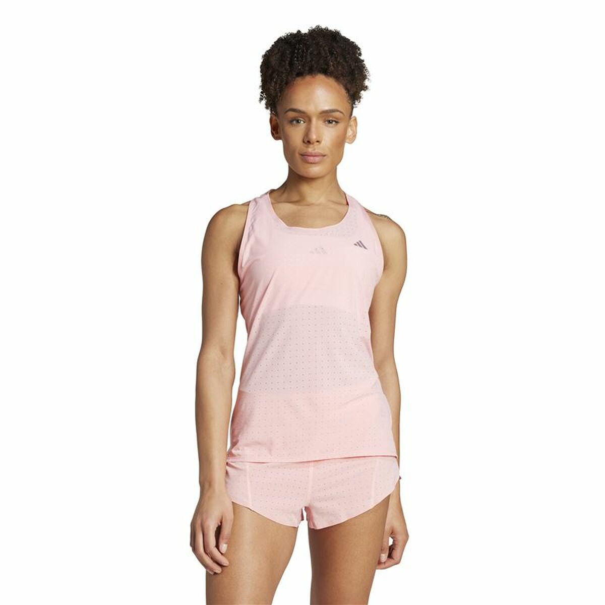 T-shirt med kortärm Herr Adidas Adizero Rosa - 2