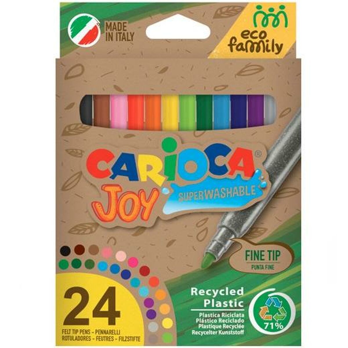 Tuschpennor Carioca Joy Eco Family 24 Delar Multicolour (24 antal) - 2