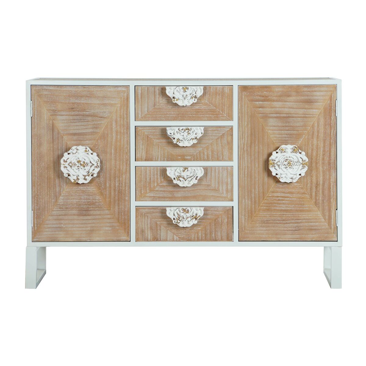 Skänk DKD Home Decor Gran Metall Vit 120 x 35 x 80 cm - 9