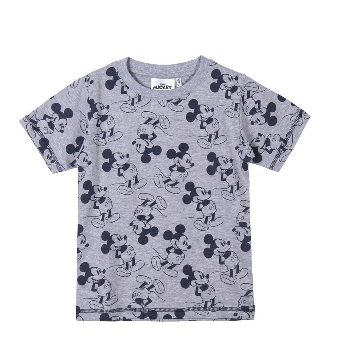 Barn T-shirt med kortärm Mickey Mouse Grå - 12