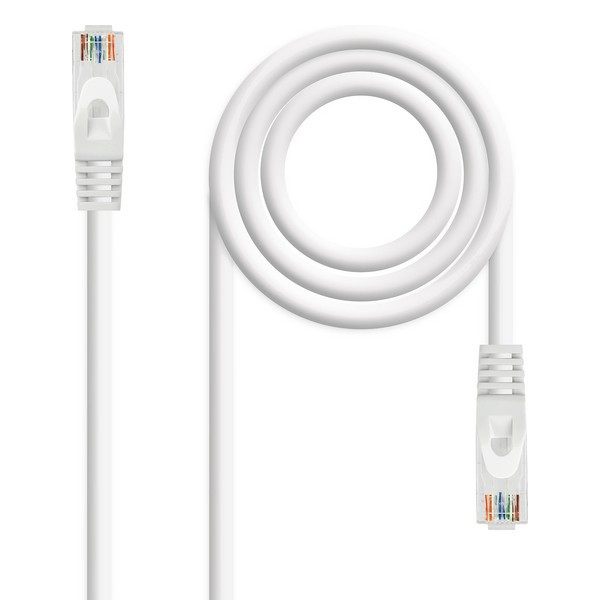 Nätkabel UTP Styv Kategori 6 NANOCABLE 10.20.1803-W LSZH (3 m) Vit