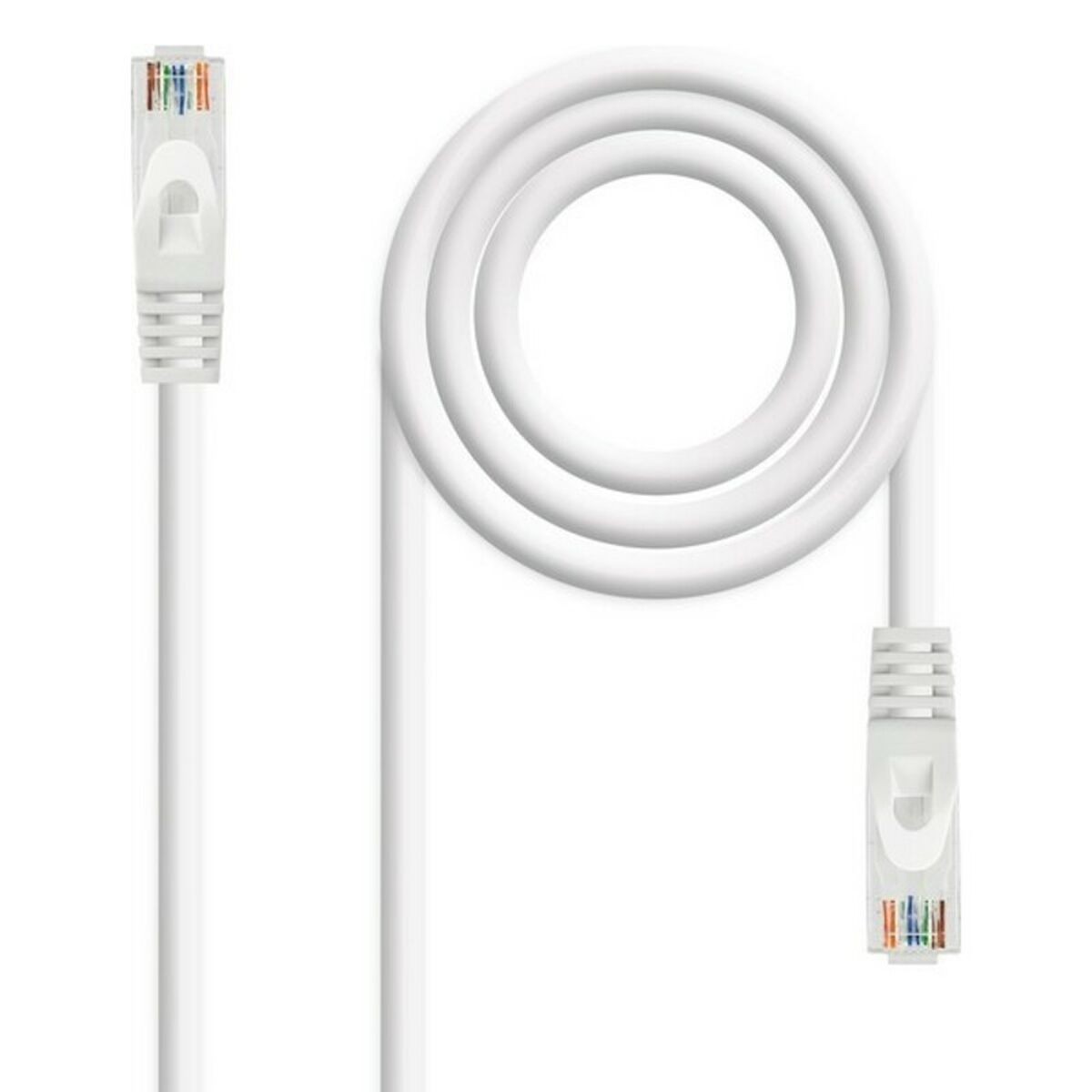 Nätkabel UTP Styv Kategori 6 NANOCABLE 10.20.1803-W LSZH (3 m) Vit - 10