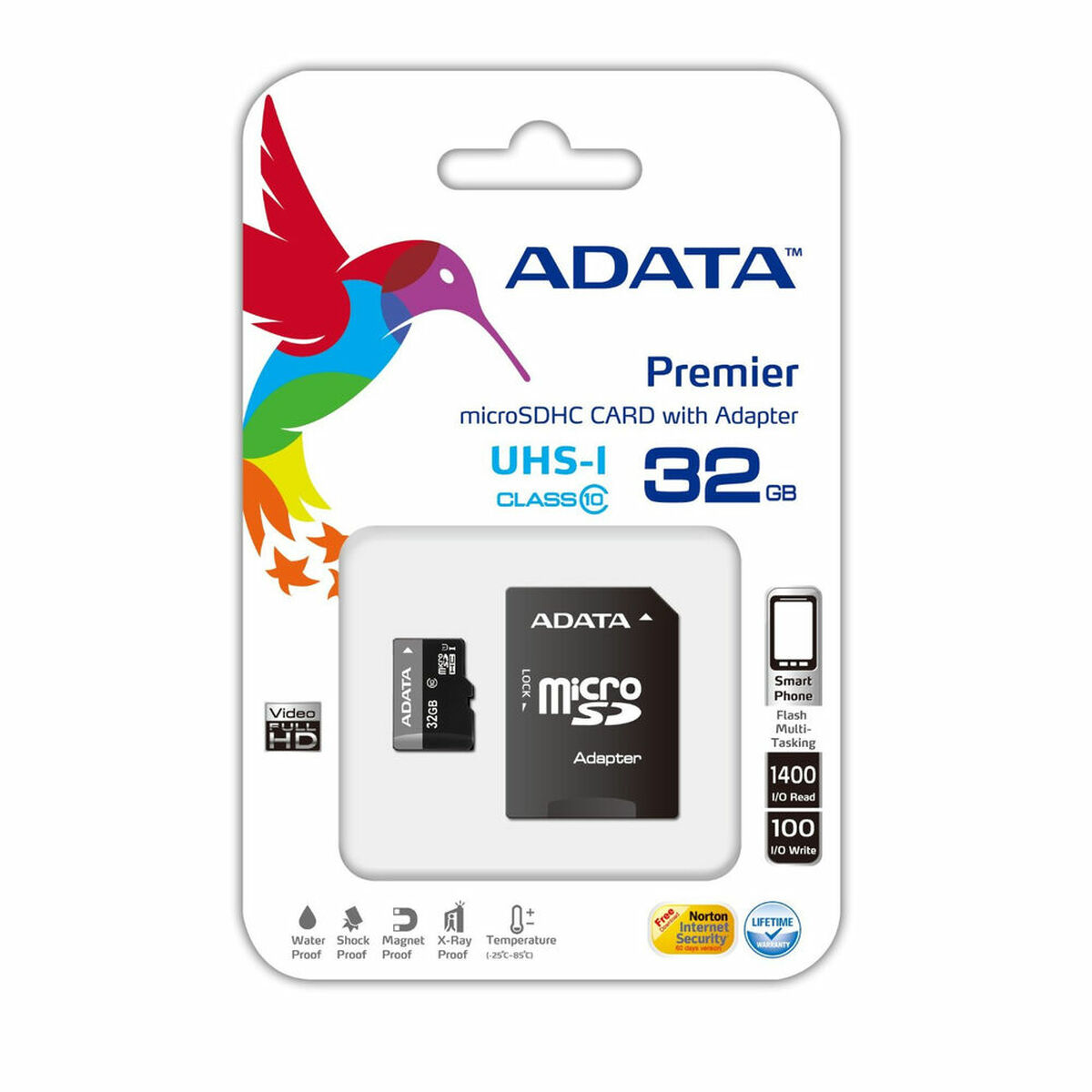 Micro-SD Minneskort med Adapter Adata CLASS10 32 GB - 3