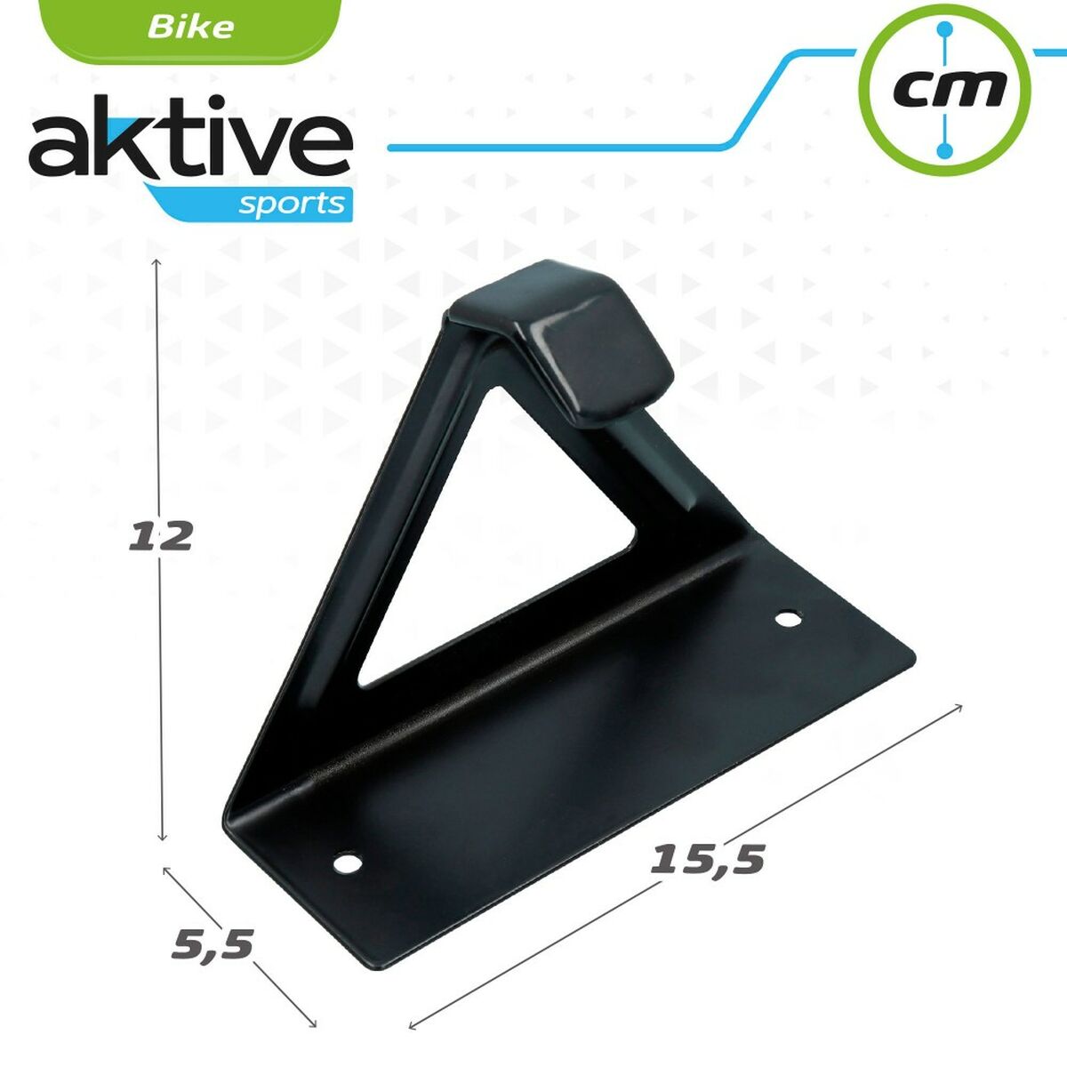 Väggfäste för cykel Aktive Svart Metall 15,5 x 12 x 5,5 cm (24 antal) - 3