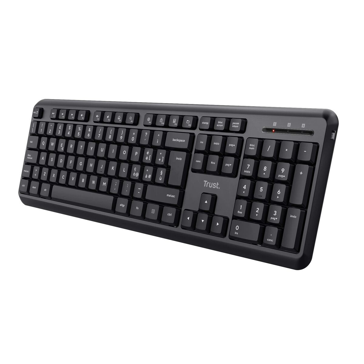 Trådlöst Tangentbord Trust 24333 Qwerty Italienska Svart (Renoverade A) - 2