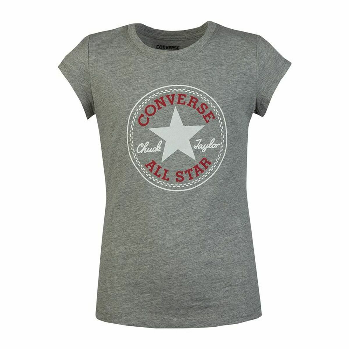 Barn T-shirt med kortärm Converse Timeless Chuck Patch G Grå - 2