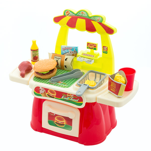 Leksaksgatukök med tillbehör Fast Food - 3