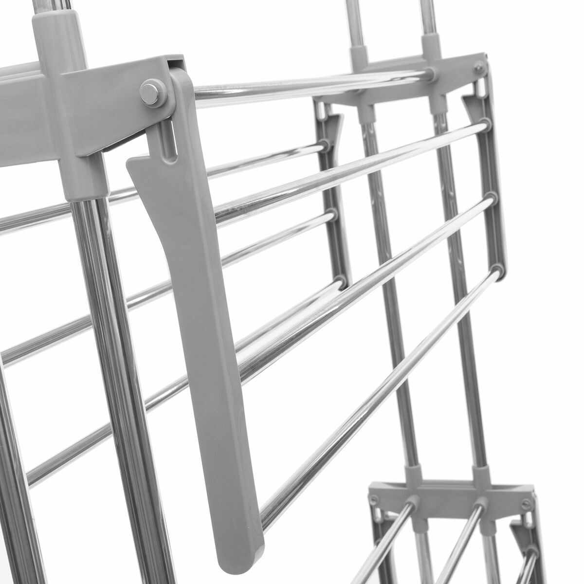 Vertikalt hopfällbart torkställ med hjul Folver InnovaGoods   24 Stänger Metall (Renoverade B) - 15