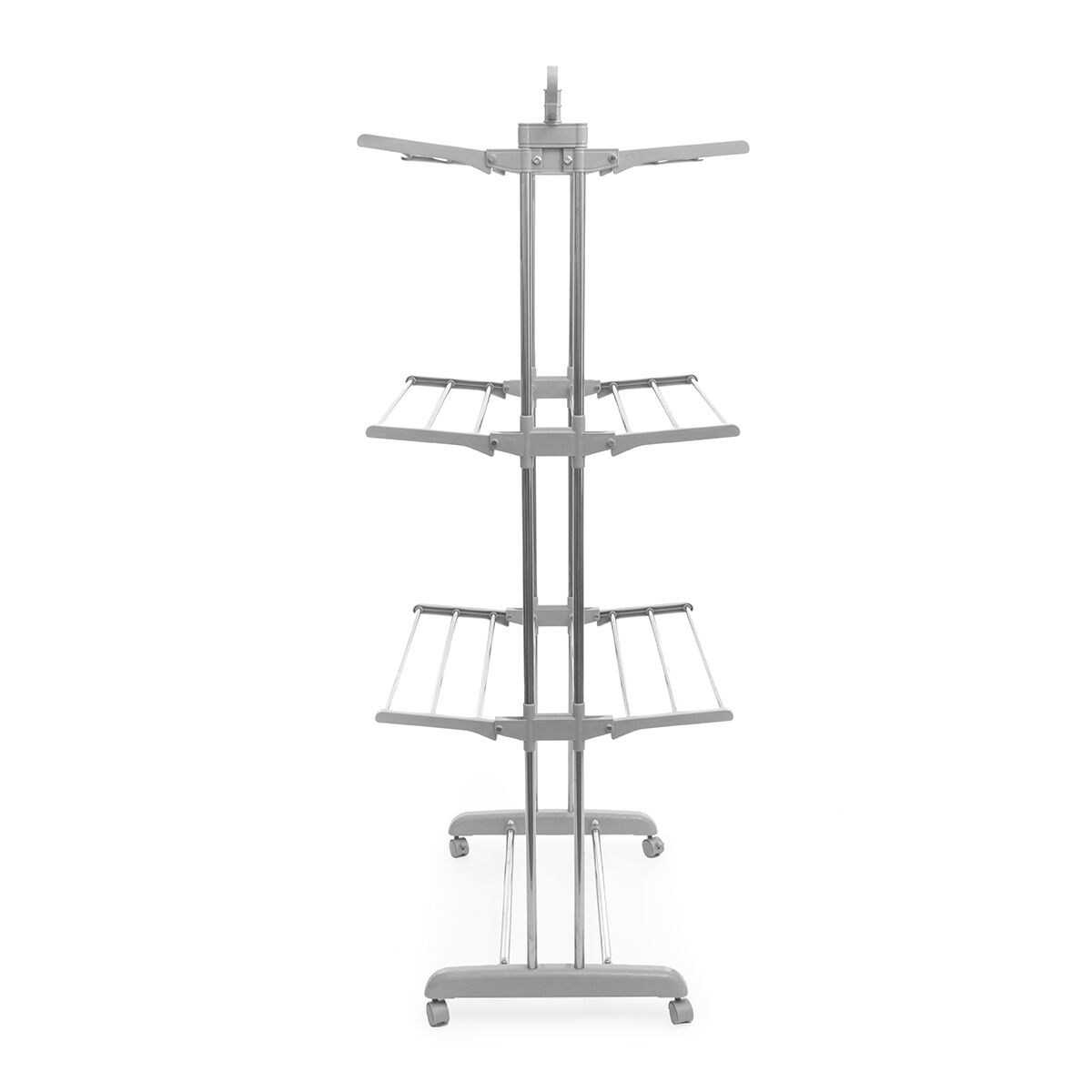 Vertikalt hopfällbart torkställ med hjul Folver InnovaGoods   24 Stänger Metall (Renoverade B) - 8