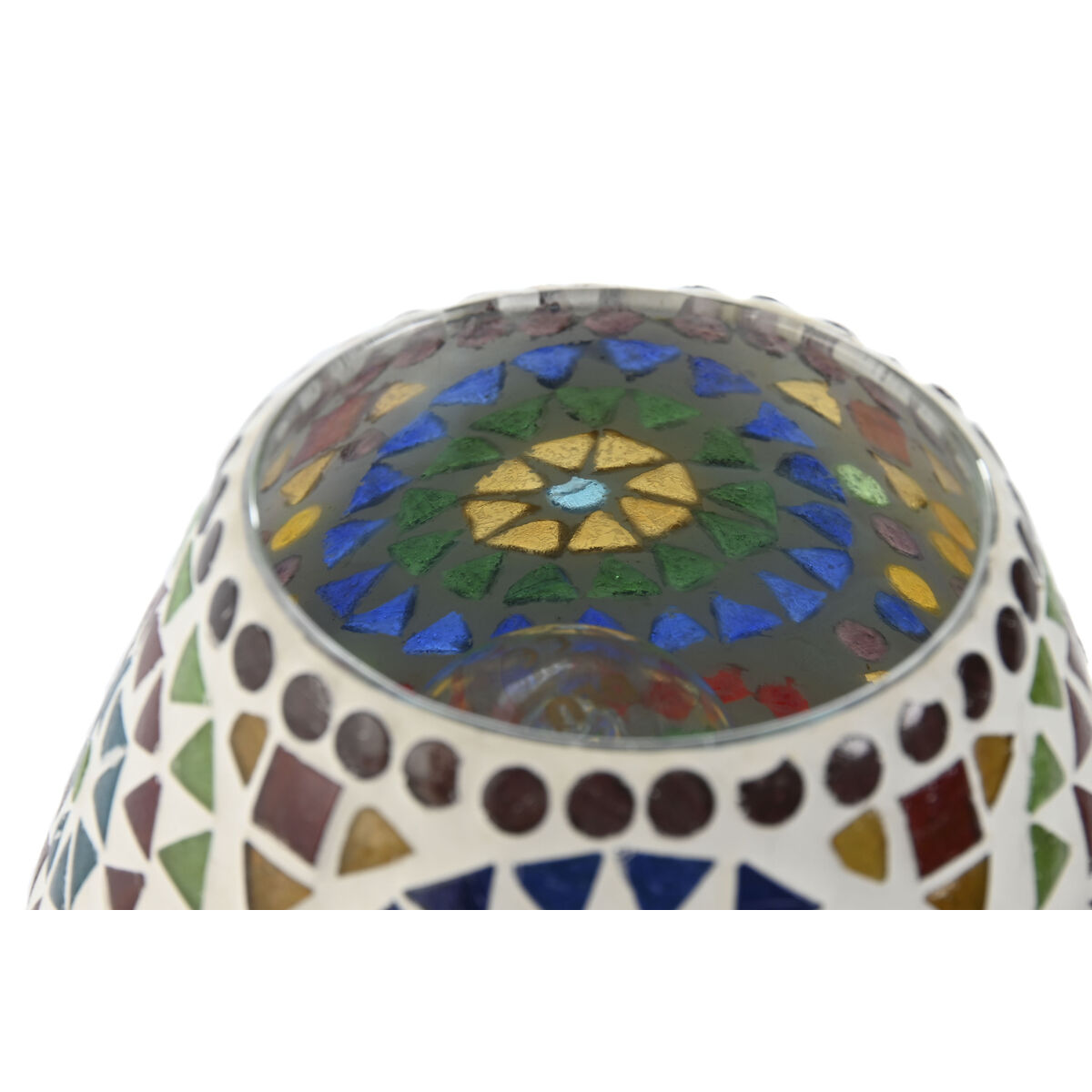 Bordslampa Home ESPRIT Multicolour Aluminium Glas 220 V 13 x 13 x 17 cm (2 antal) - 3