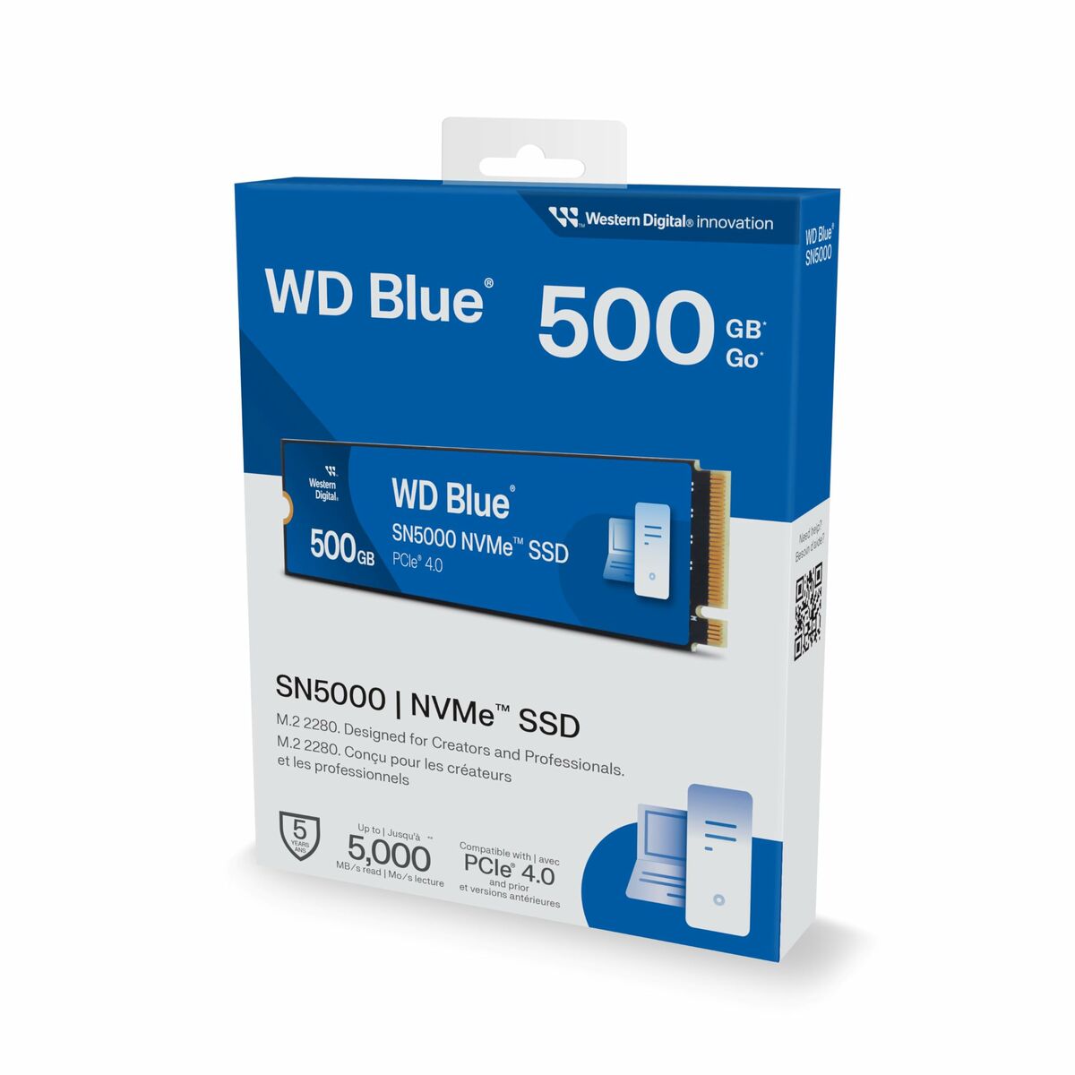Hårddisk Western Digital Blue SN5000 500 GB SSD - 5
