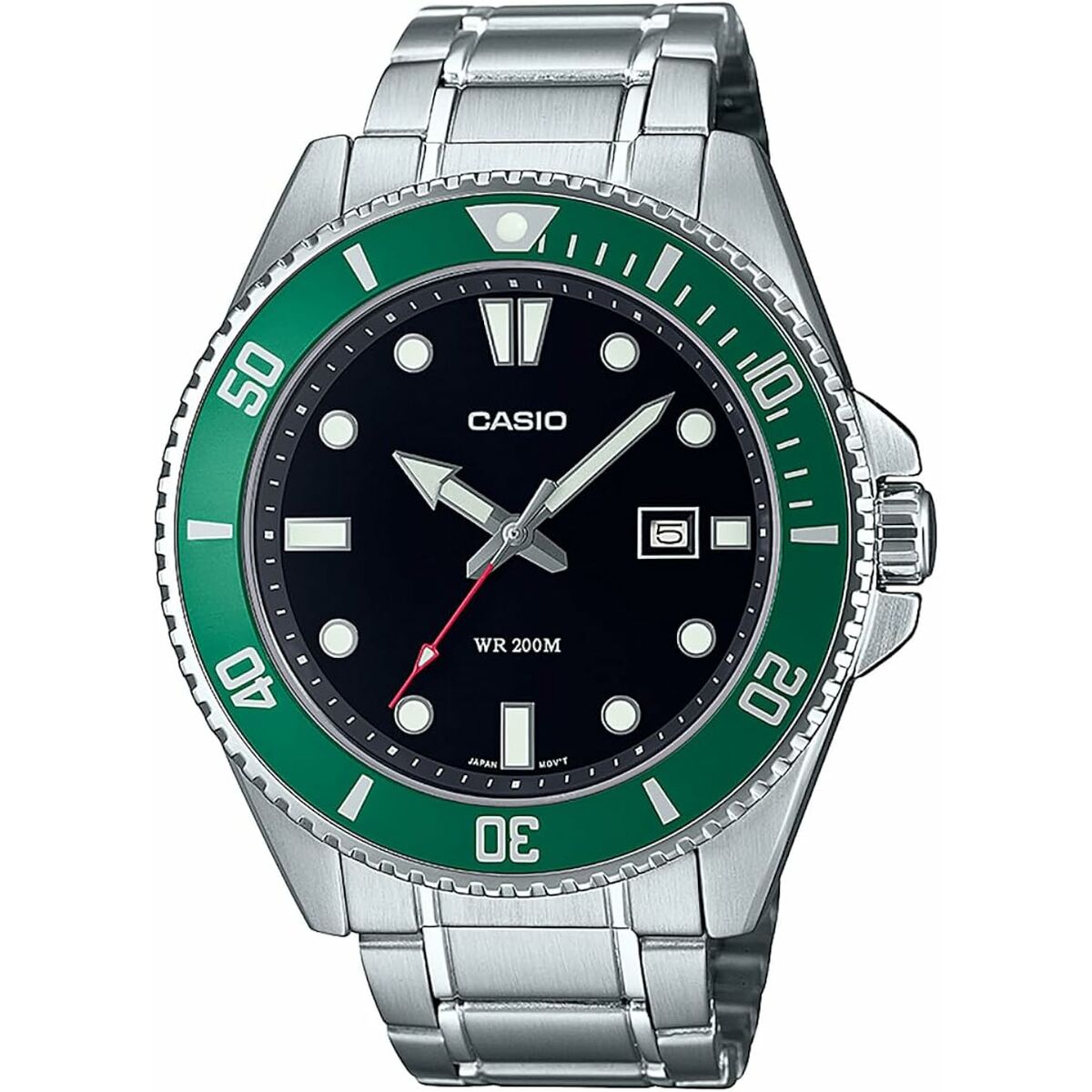 Herrklocka Casio MDV-107D-3AVEF Svart Silvrig (Ø 46 mm)