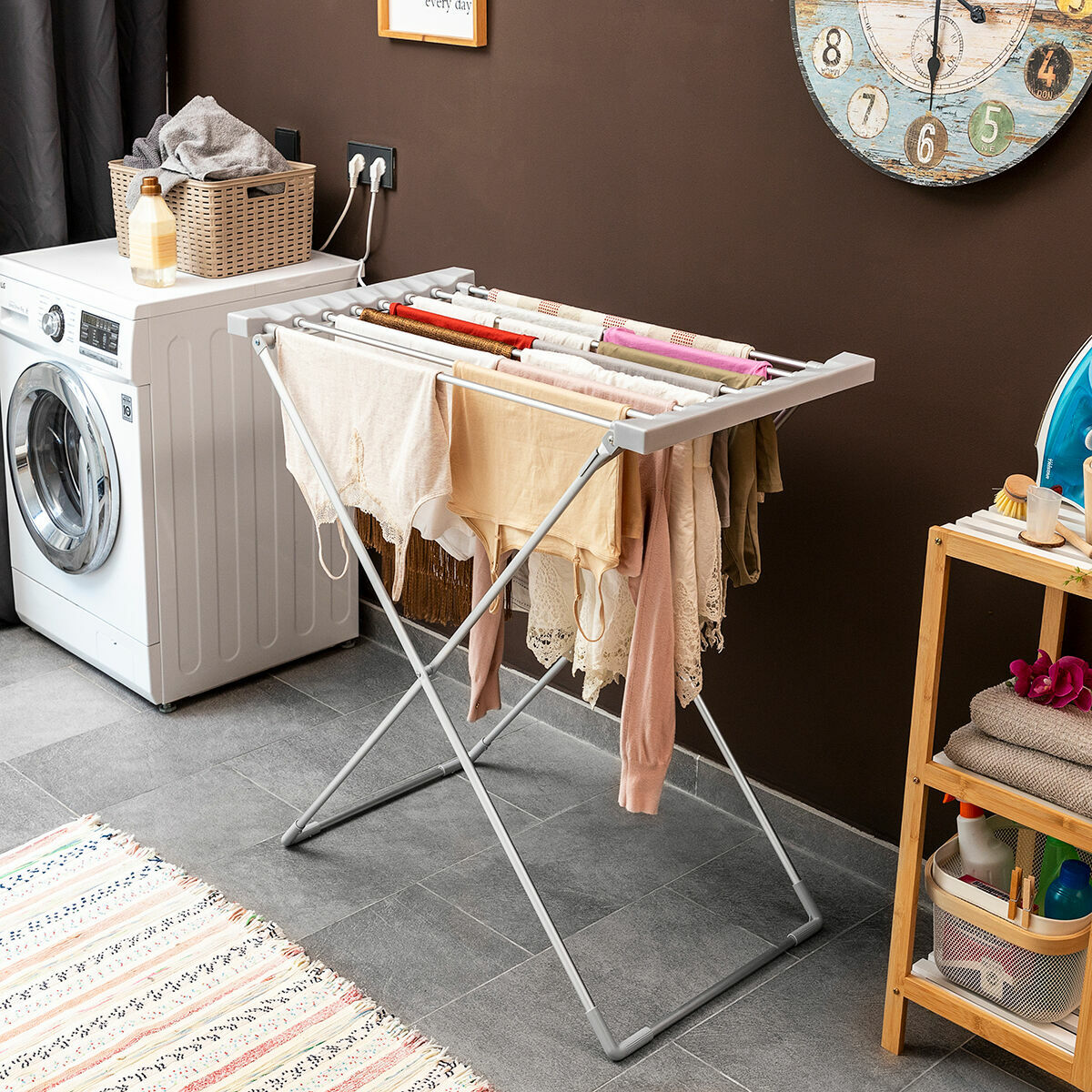 Hopfällbar och elektrisk tvättlina Dryak InnovaGoods 8 Bars 120 W (Renoverade B) - 9