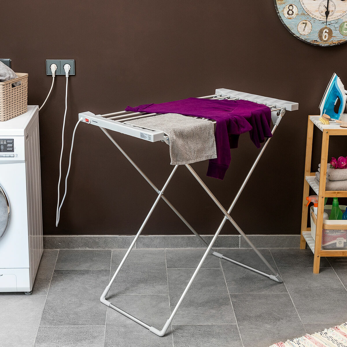 Hopfällbar och elektrisk tvättlina Dryak InnovaGoods 8 Bars 120 W (Renoverade B) - 7
