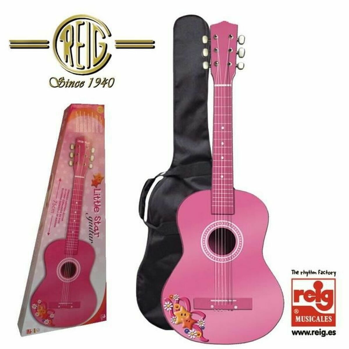 Gitarr för barn Reig REIG7066 Rosa - 4