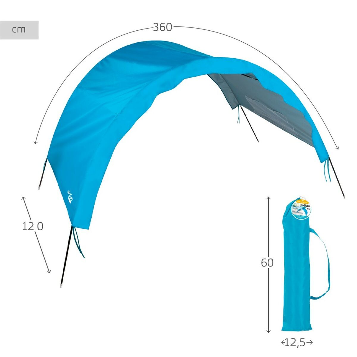 Markis Aktive Blå Strand Polyester 360 x 120 x 150 cm - 4