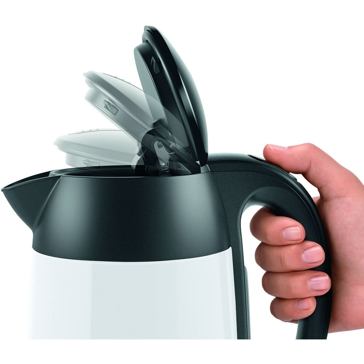 Vattenkokare BOSCH TWK3P421 Vit Svart Rostfritt stål 2400 W 1,7 L - 3