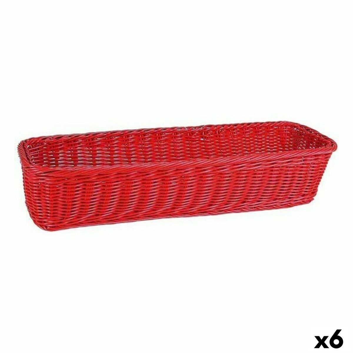 Bricka Viejo Valle polypropen Röd 53 x 16,2 x 10 cm (6 antal)