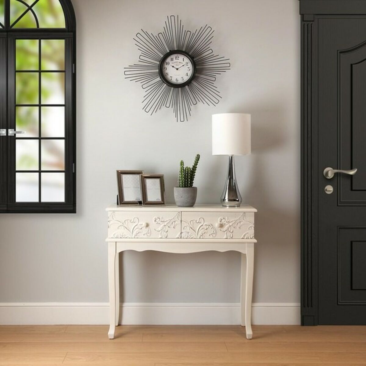 Väggklocka Versa VS-20460111 Metall Trä MDF 68 x 6,5 x 68 cm - 12