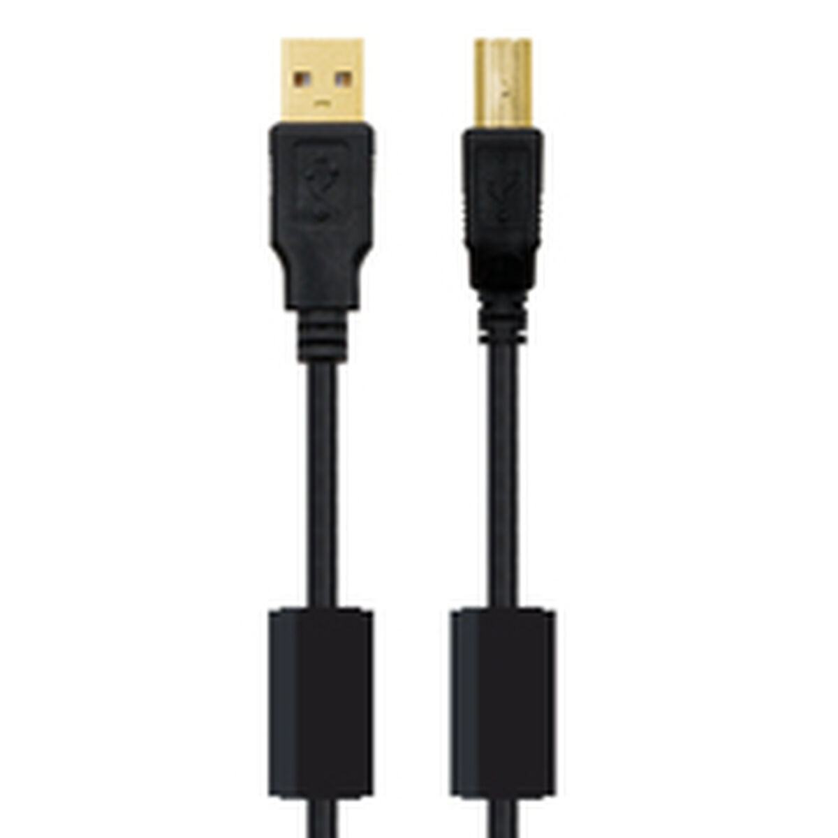 USB 2.0 A till USB B Kabel NANOCABLE 10.01.1205 Svart 5 m (1 antal) - 8