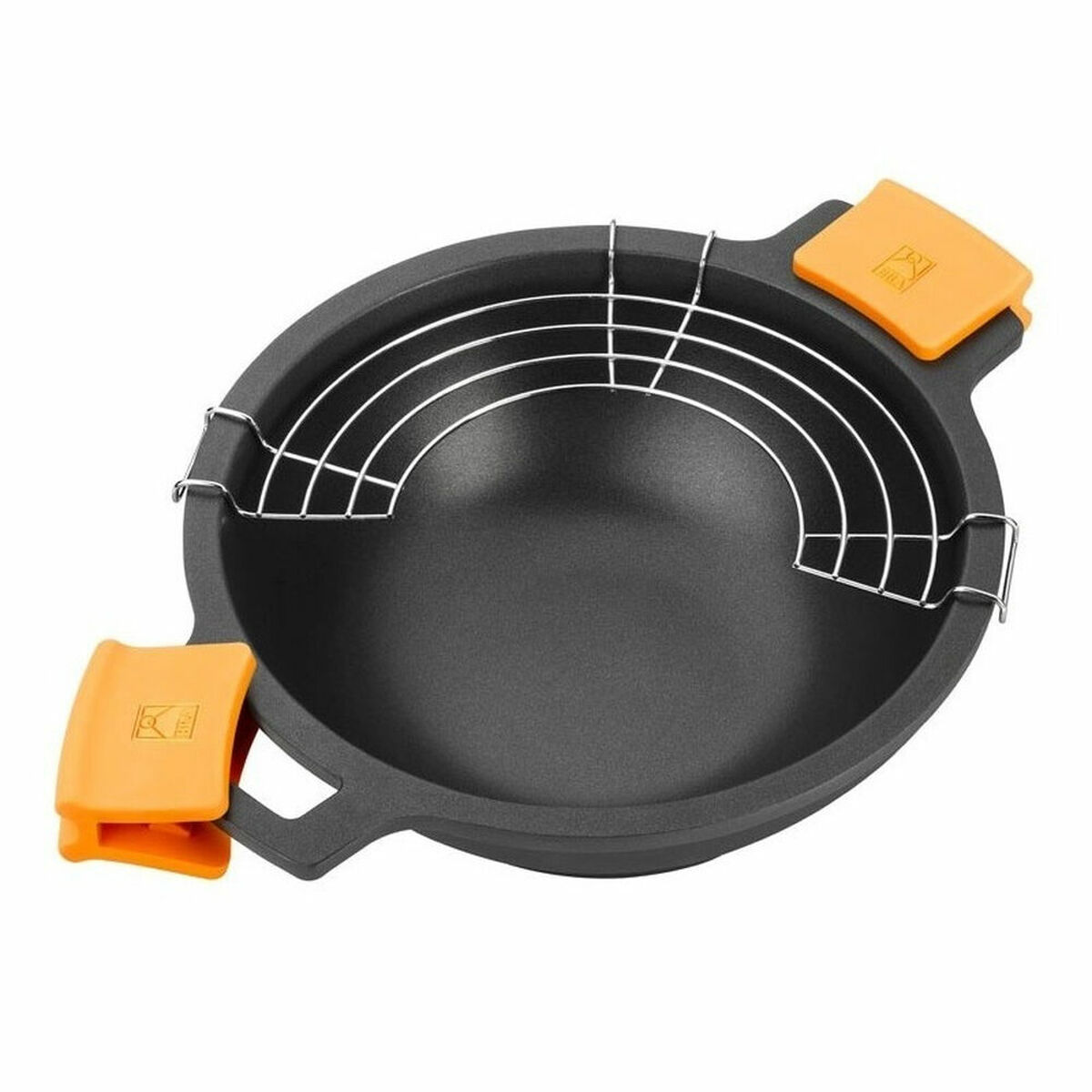 Stekpanna BRA Braisogona_A272028 Svart Svart/Orange Metall Aluminium Ø 24 cm Ø 28 cm - 4