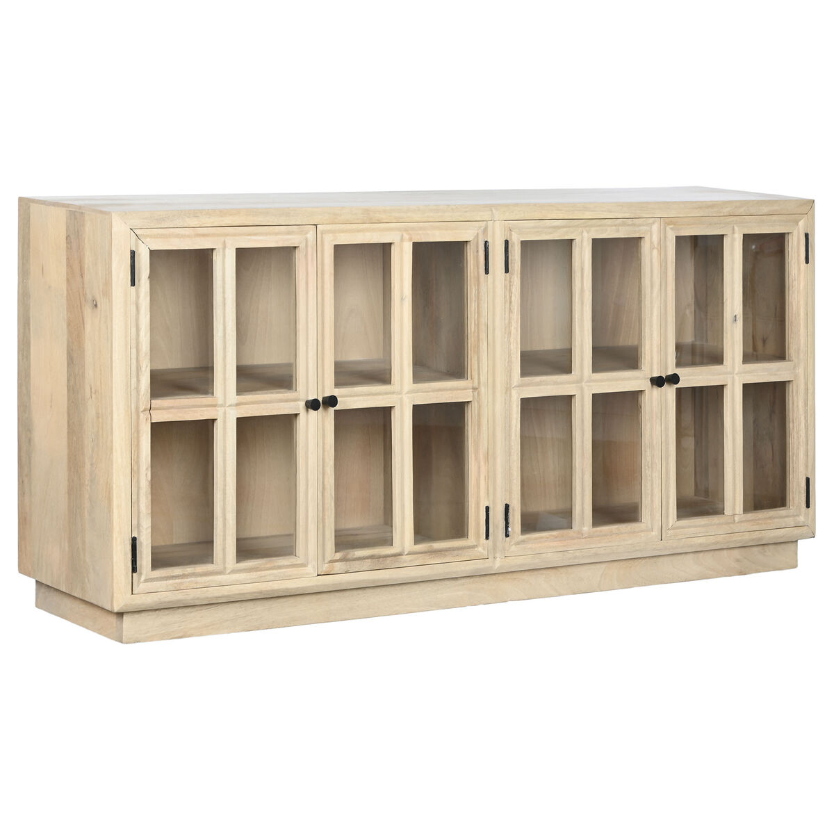 Skänk Home ESPRIT Naturell Glas Mangoträ 170 x 41 x 81 cm