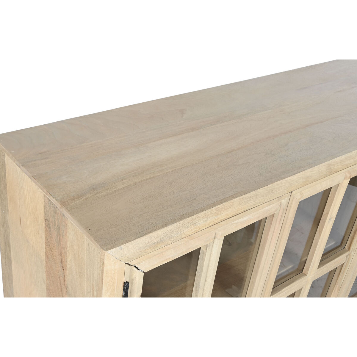 Skänk Home ESPRIT Naturell Glas Mangoträ 170 x 41 x 81 cm - 6