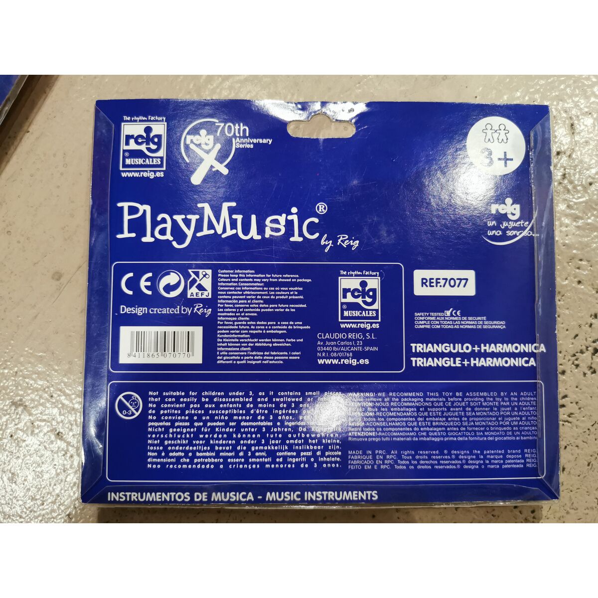 Musikalisk Leksak Reig Munspel Triangel Plast - 10