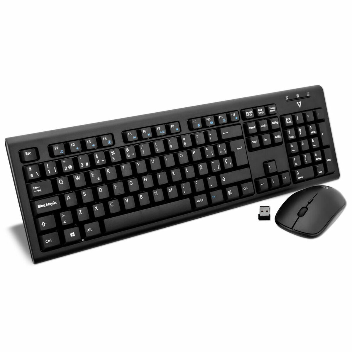 Tangentbord och Mus V7 CKW200ES spanska QWERTY