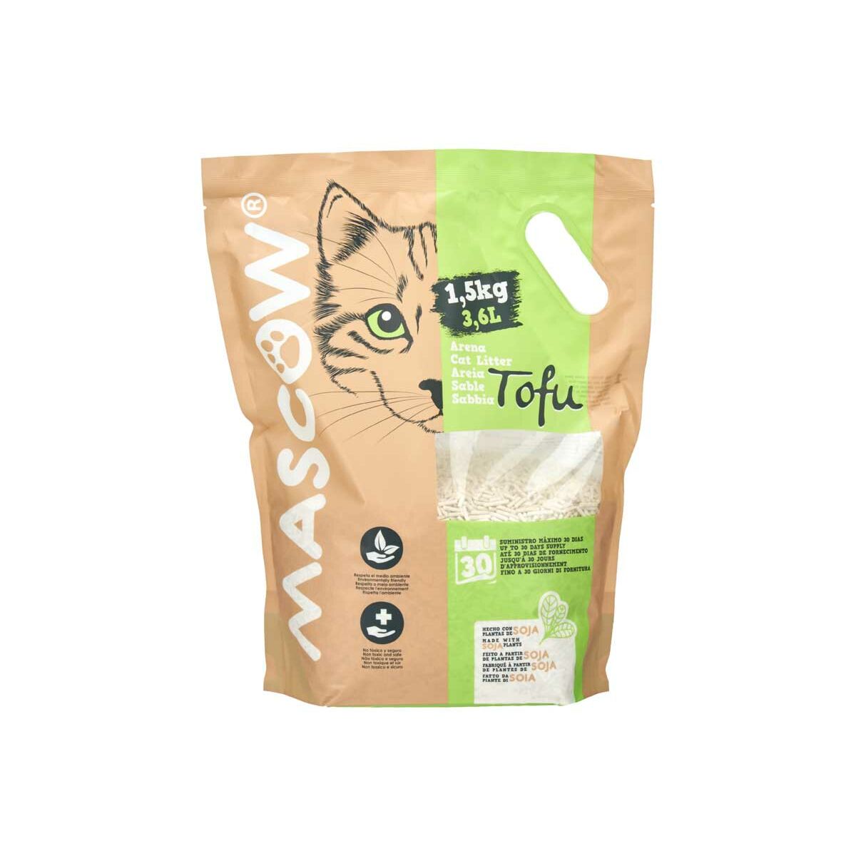 Kattsand Mascow Vit 1,5 Kg Soja (8 antal) - 6