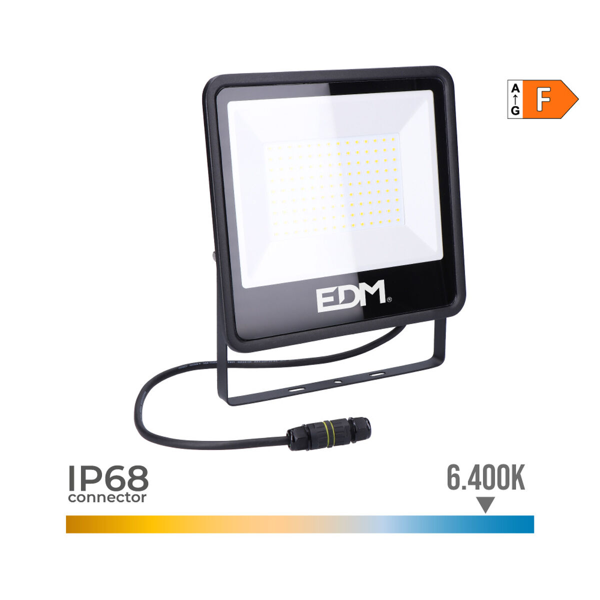 Floodlight/Projektorlampa EDM 70404 Black Series Svart F 100 W (6400 K) - 3