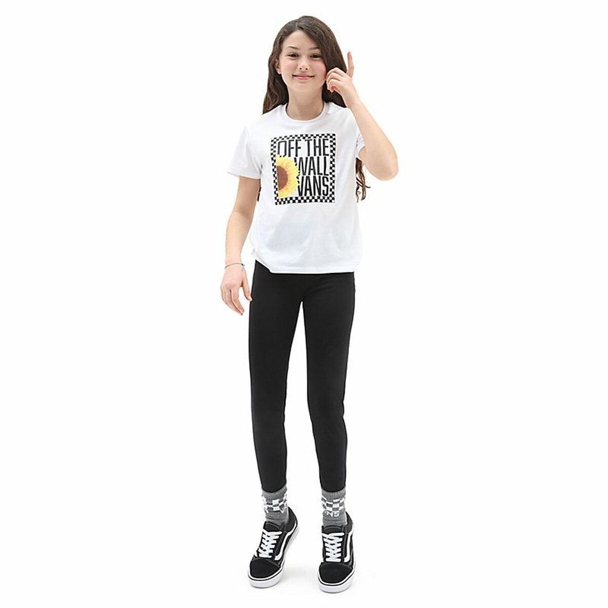 Barn T-shirt med kortärm Vans Sunlit Crew Vit - 2