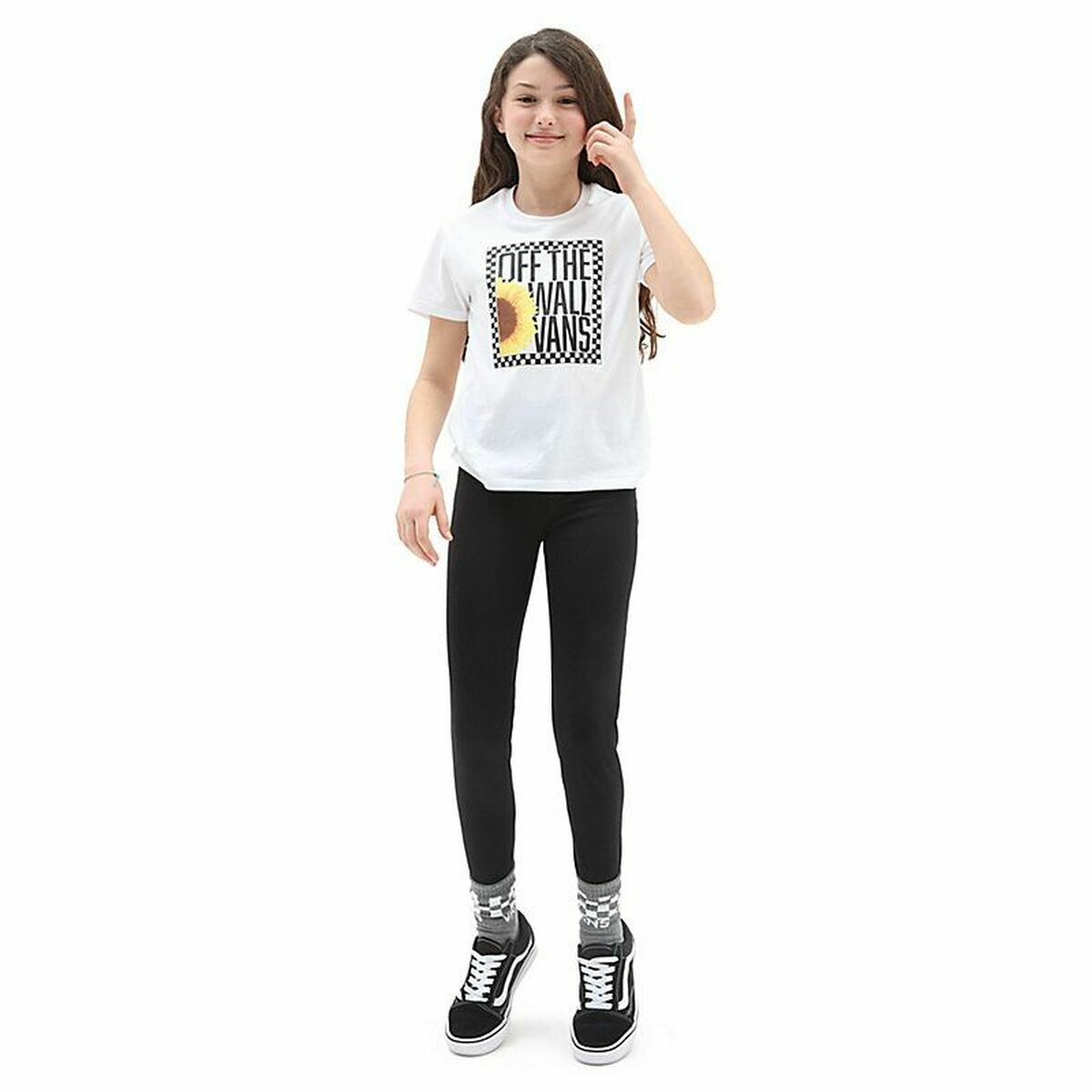 Barn T-shirt med kortärm Vans Sunlit Crew Vit - 5