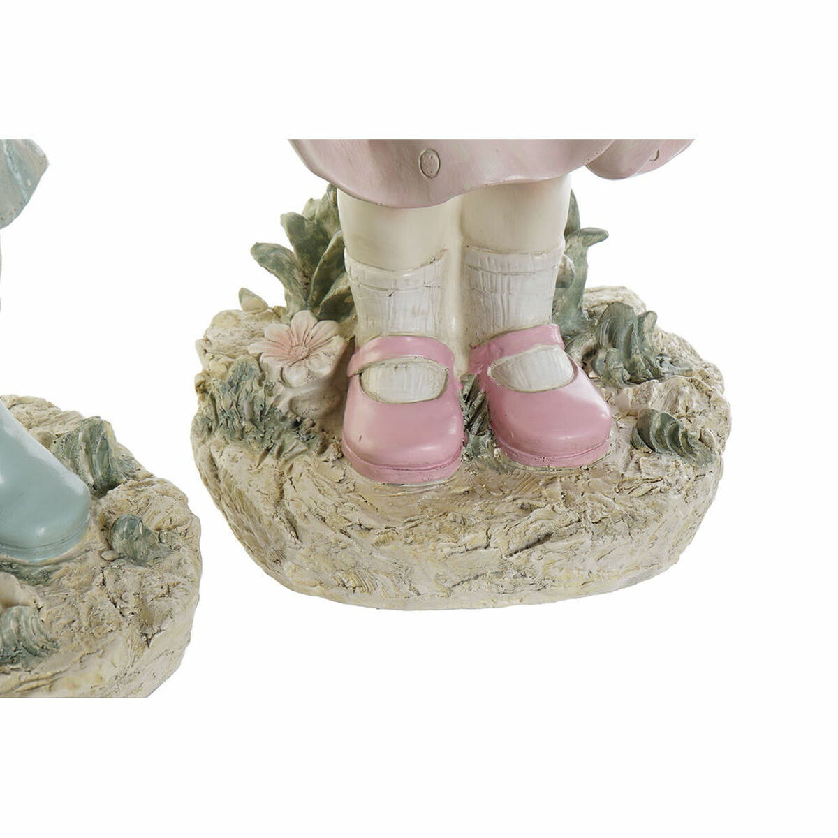 Prydnadsfigur DKD Home Decor 28 x 20 x 48,5 cm Blå Rosa Barn (2 antal) - 6