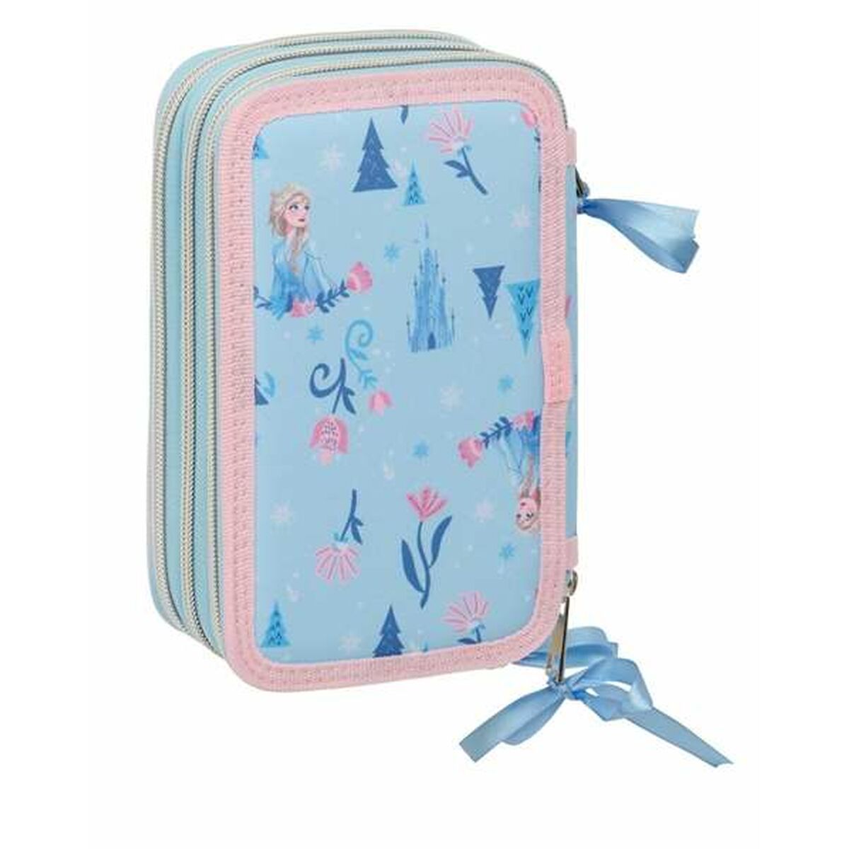 Trippel pennfodral Frozen Ice magic 12,5 x 19,5 x 5,5 cm - 2