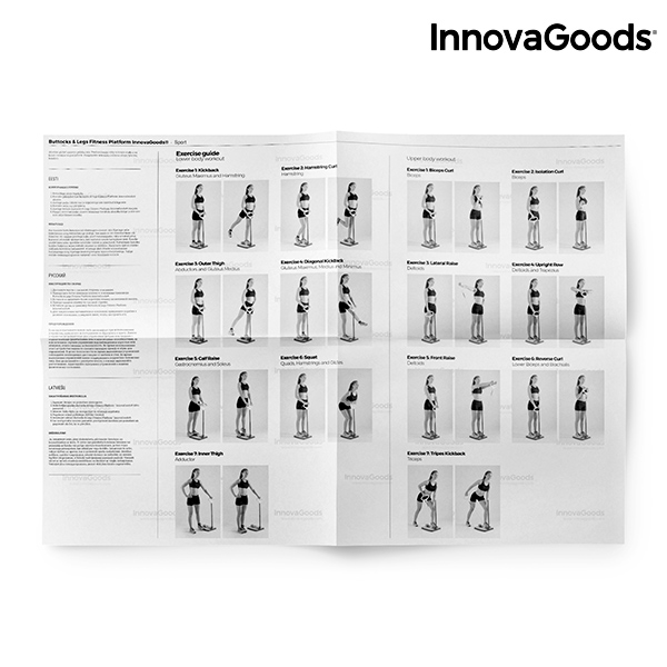 Träningsapparat för gluteusmuskulatur och ben med träningsguide InnovaGoods - 4