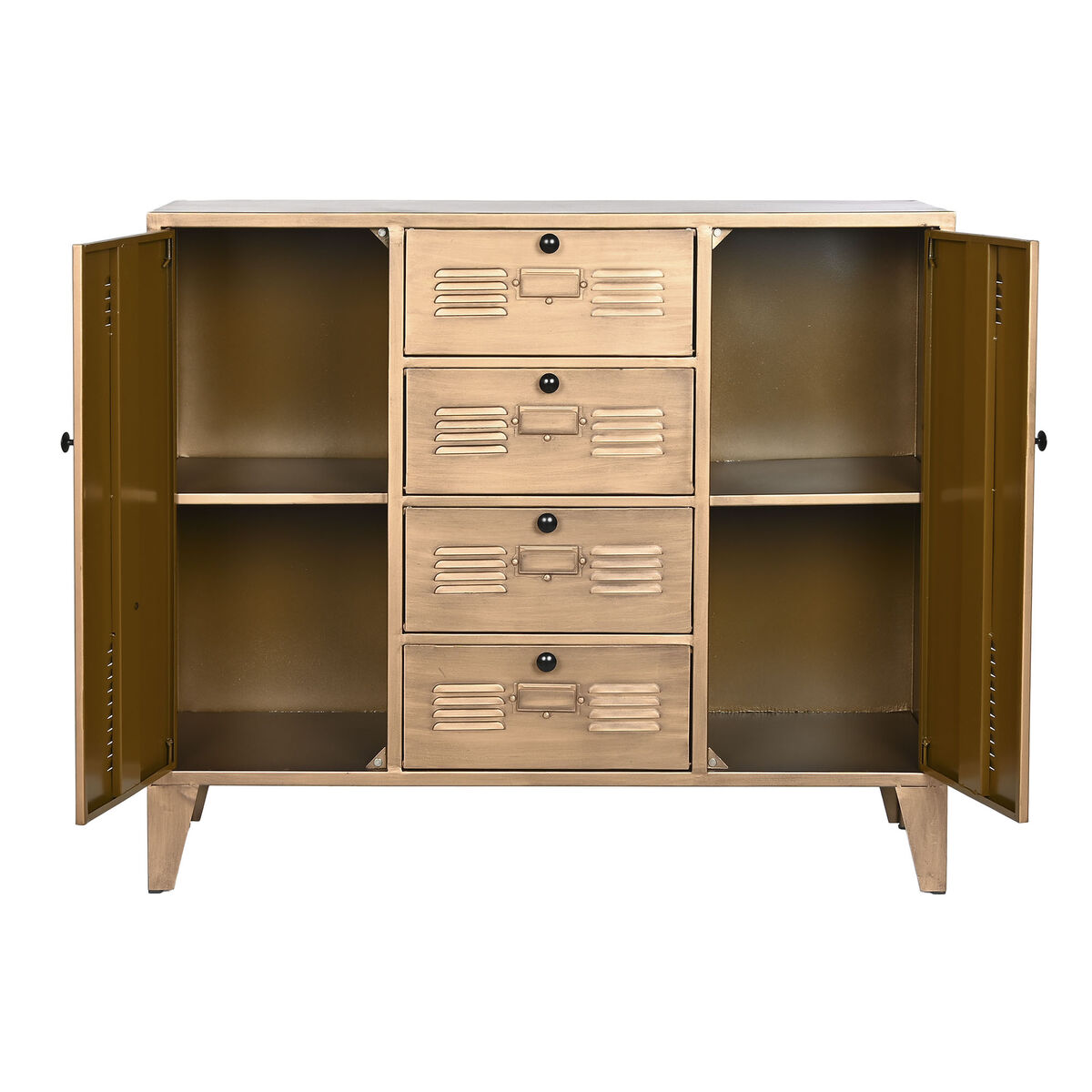 Skänk Home ESPRIT Gyllene 100 x 32 x 84 cm - 9