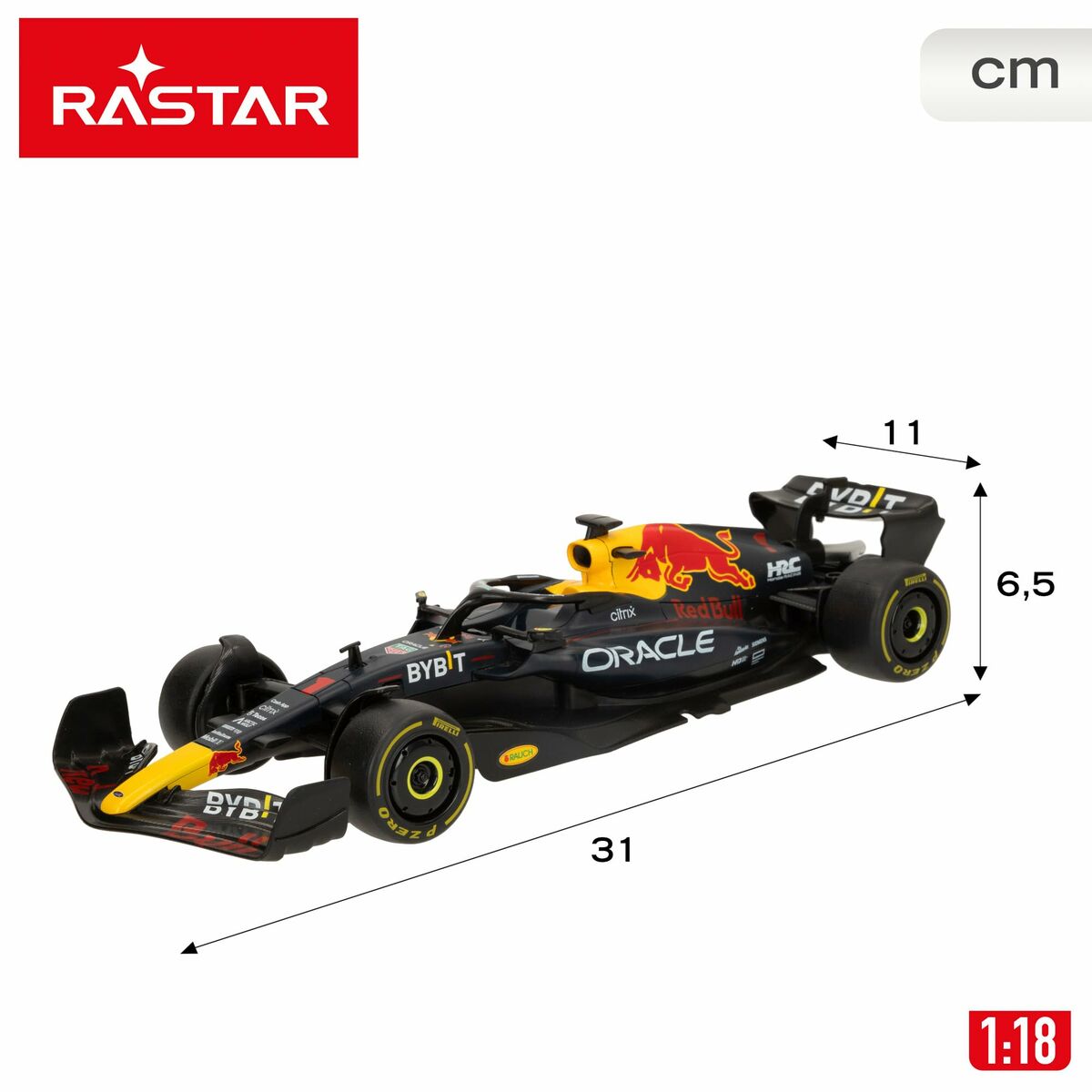 Radiostyrd bil Red Bull Oracle RB Racing RB18 F1 1:18 - 3