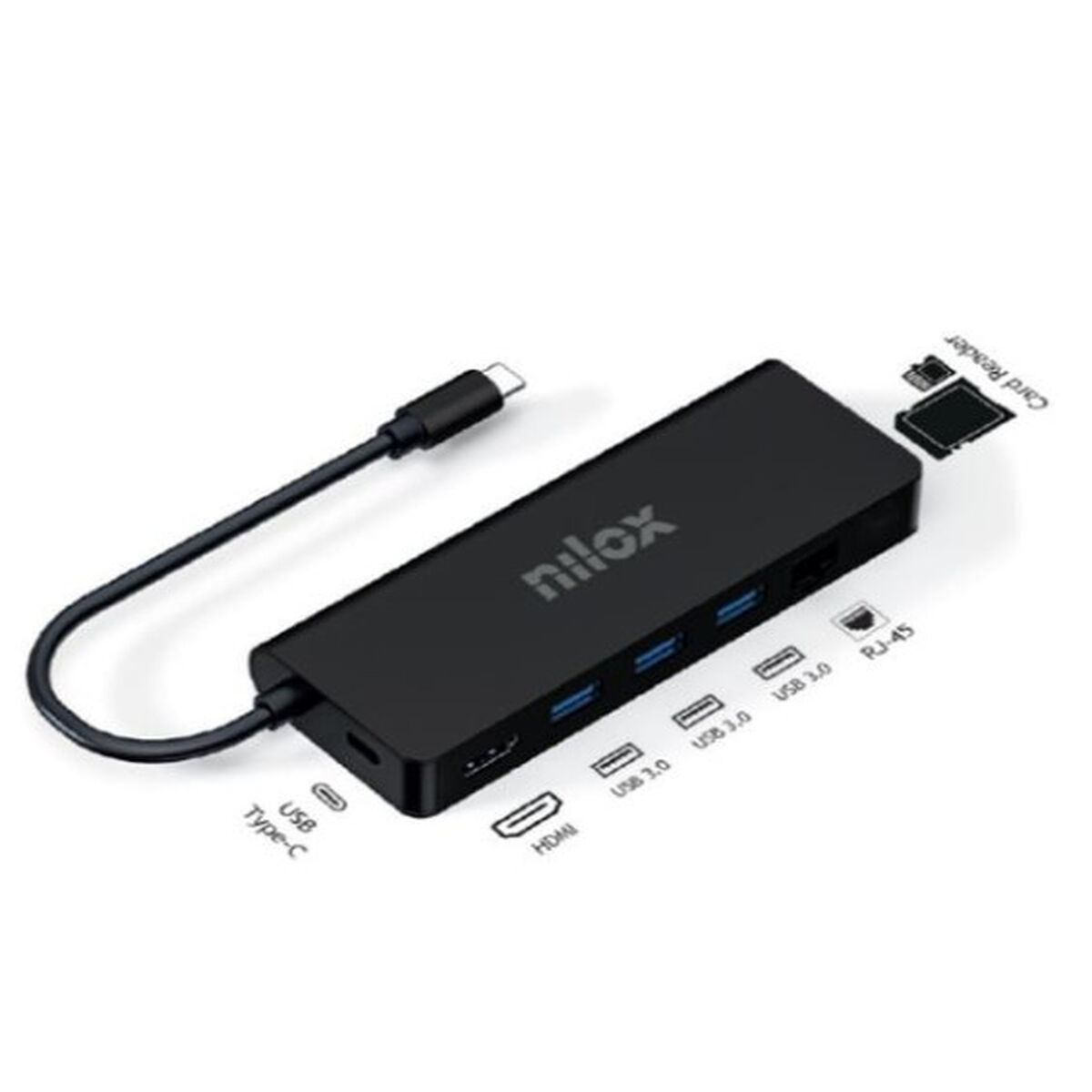 USB-HUB Nilox 4k Aluminium HDMI - 2