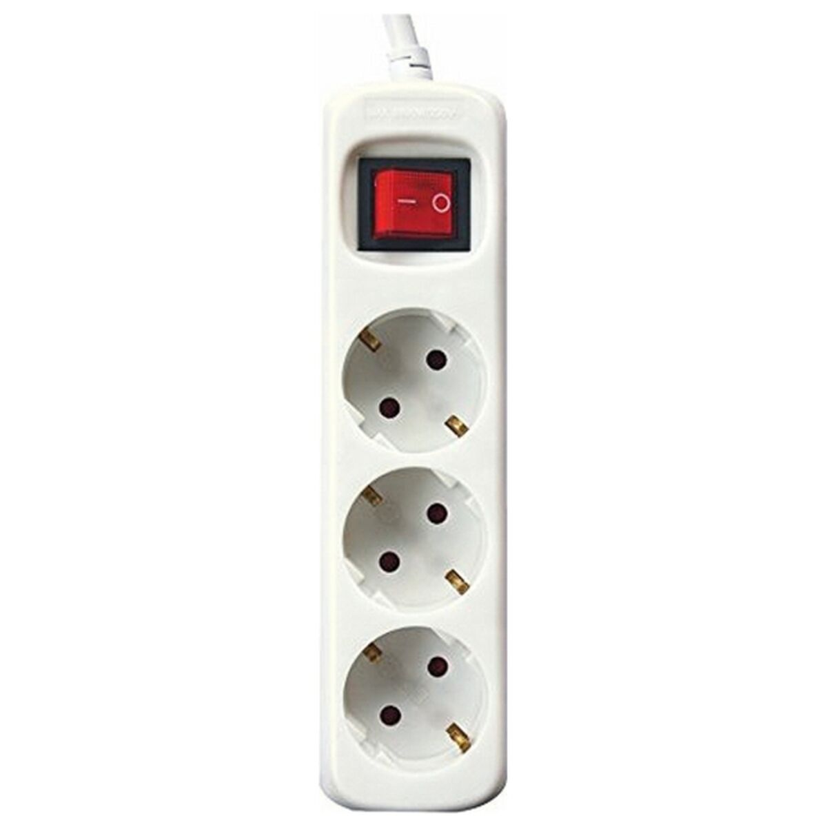 Ellist 3 Tomas-uttag med brytare Silver Electronics 9637 3680W (3 m) - 3