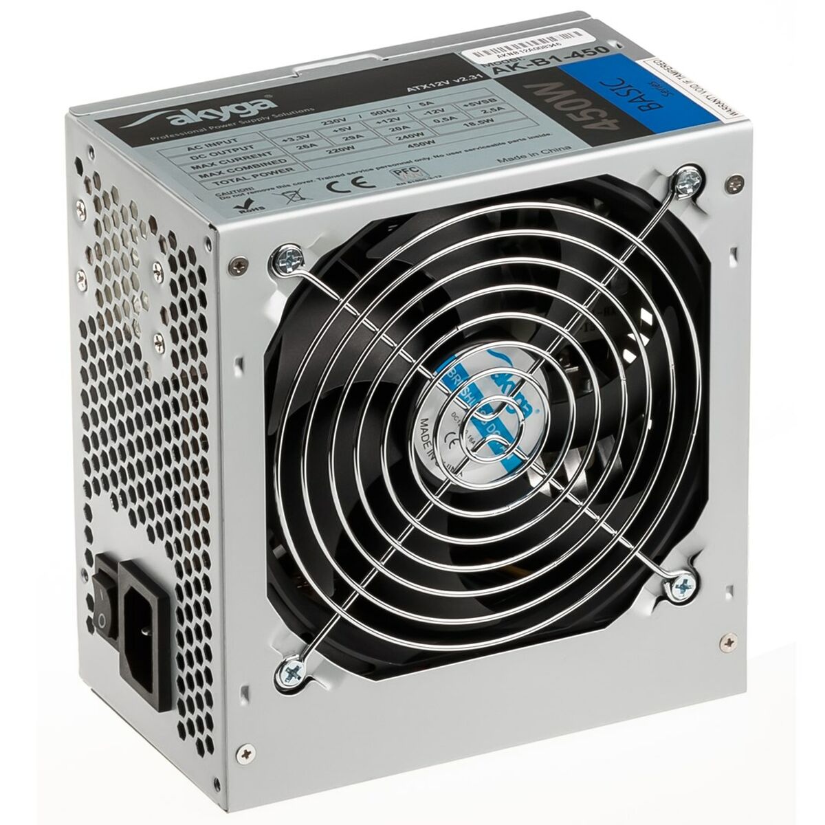 Strömtillförsel Akyga AK-B1-450 450 W RoHS CE FCC REACH ATX - 4