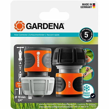 Slanganslutning Gardena Aquastop 18275-20 2 antal