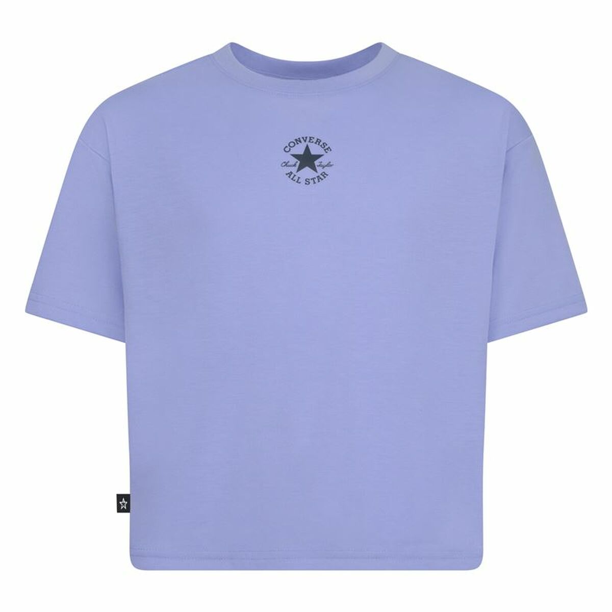 Barn T-shirt med kortärm Converse Chuck Patch Boxy Violett