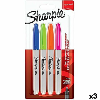Tuschpennor Sharpie 4 Delar Multicolour (3 antal)