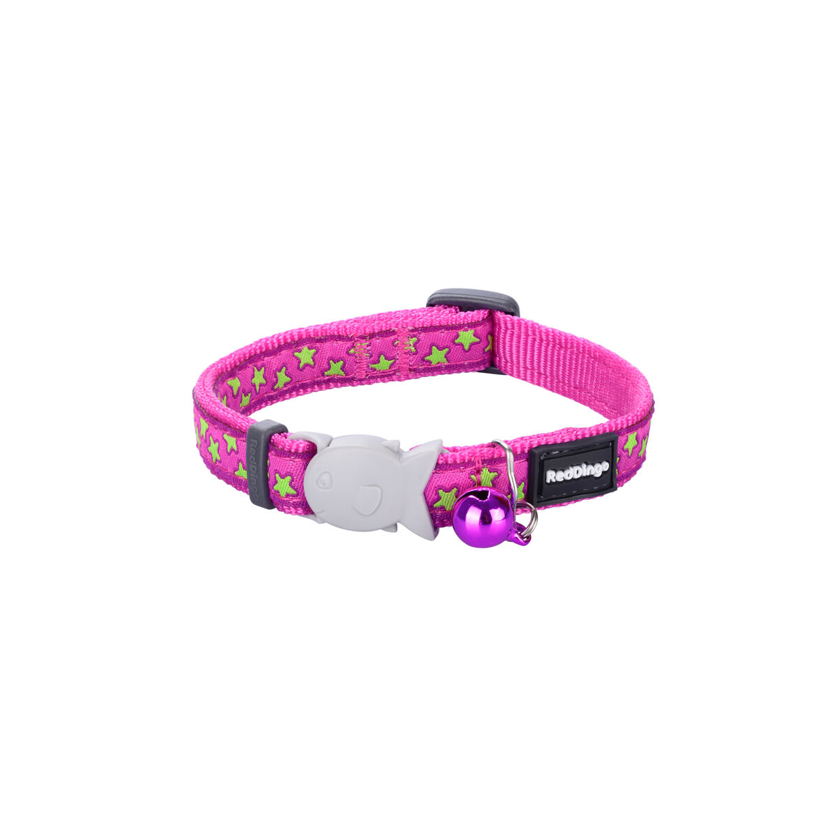 Katt krage Red Dingo Stars Lime on Hot 20-32 cm Rosa - 4